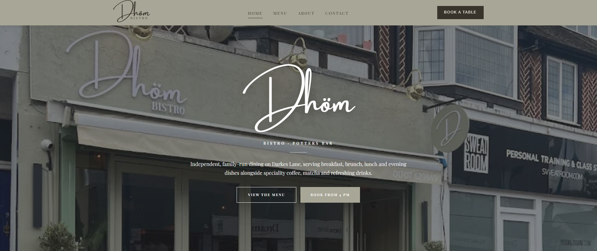 Dhom Bistro website